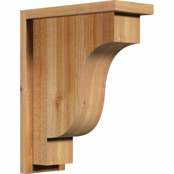Ekena Millwork Newport Rough Sawn Corbel w/Backplate, Western Red Cedar, 6"W x 14"D x 18"H COR06X14X18NEW01RWR - main